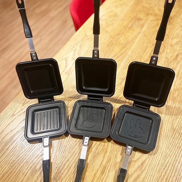 富士ホーロー 両面フラットで洗いやすい ホットサンドメーカー 直火 耳