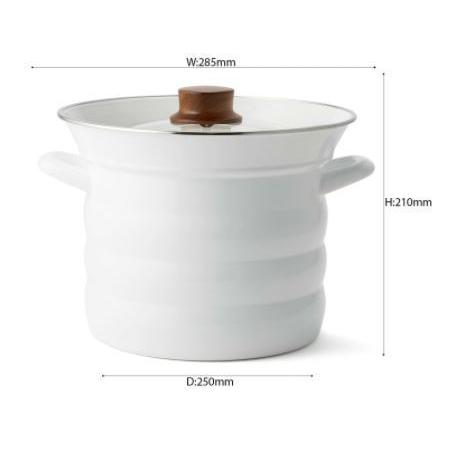 富士ホーロー ホーロー 琺瑯 両手鍋 20cm パスタポット おしゃれ