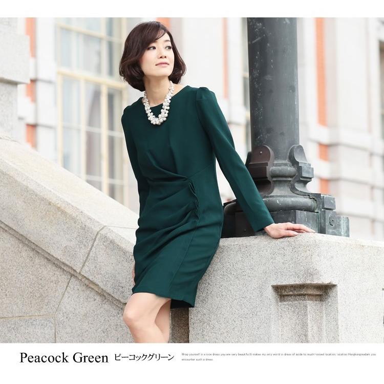 パーティードレス ワンピース 結婚式 ブラック ピーコックグリーン M L C ホンコンマダム 通販 Yahoo ショッピング