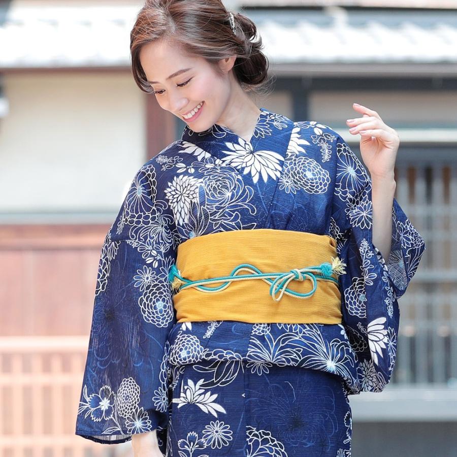 浴衣 レディース 3点セット ゆかた 帯 下駄 紺 菊 ネイビー 菊 レトロ 古典柄 花柄 浴衣 セット 代 30代 浴衣ホンコンマダム D1728 ホンコンマダム 通販 Yahoo ショッピング