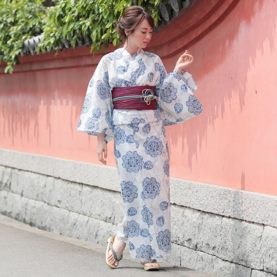 浴衣 レディース 3点セット ゆかた 帯 下駄 白 紫陽花 ホワイト 紫陽花 あじさい レトロ 古典柄 花柄 浴衣 セット 代 30代 浴衣 19 D ホンコンマダム 通販 Yahoo ショッピング