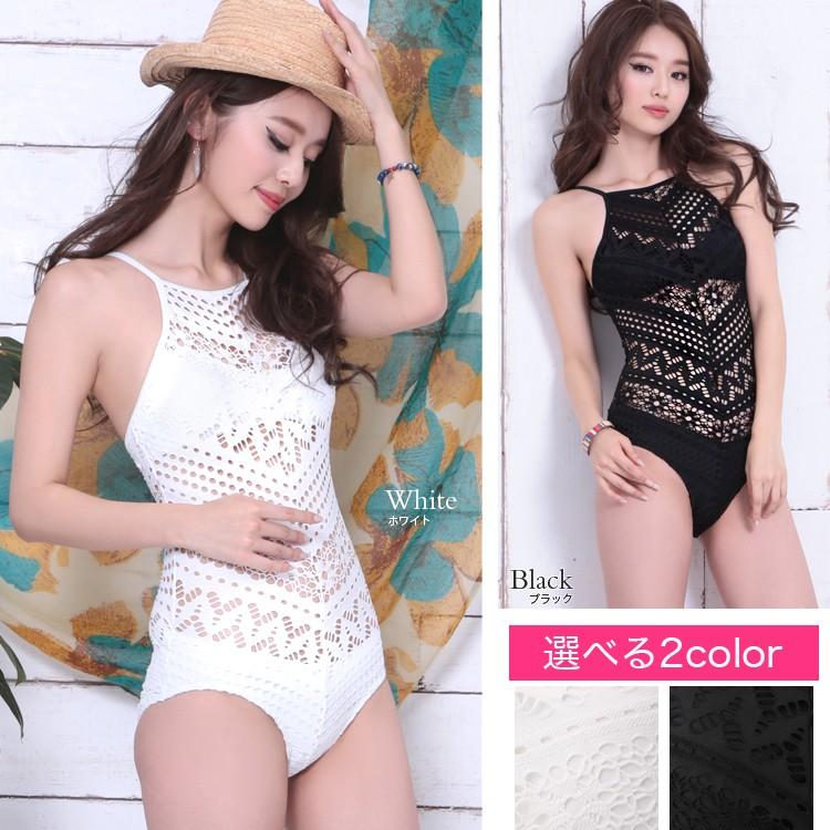 日本未発売のみ限定セレクト インポートレディース水着 ハイネック レースワンピース ｑ２２９５ ホンコンマダム Q ホンコンマダム 通販 Yahoo ショッピング