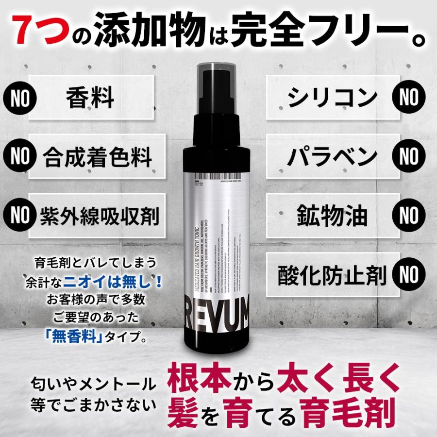 育毛剤 REVUM 薬用育毛剤  育毛トニック 発毛促進 育毛 薄毛 スカルプ 男性用 女性用 リビューム ※ 発毛剤 ではなく育毛剤 父の日 プレゼント 健康 医薬部外品｜hongo-company｜13