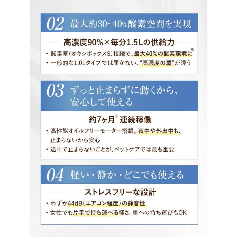 【獣医師監修 ランキング1位獲得！】 高性能酸素濃縮器 酸素発生器 MAF mini 1.5 EZ-R ゼオライト交換タイプ | NEVOTON | 04
