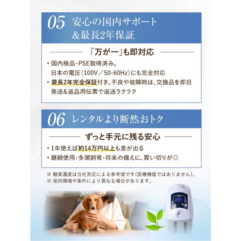 【獣医師監修 ランキング1位獲得！】 高性能酸素濃縮器 酸素発生器 MAF mini 1.5 EZ-R ゼオライト交換タイプ | NEVOTON | 05