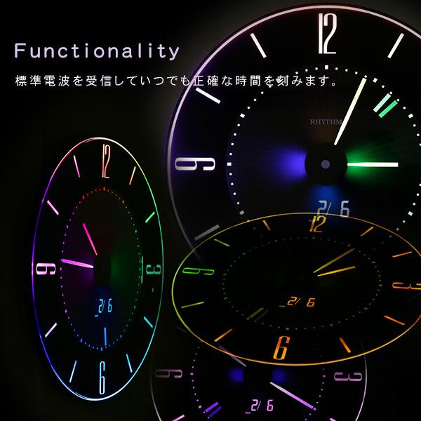掛け時計 デジタル時計 カラーグラデーション 明るさ2段階調整[03]｜honkeya｜05