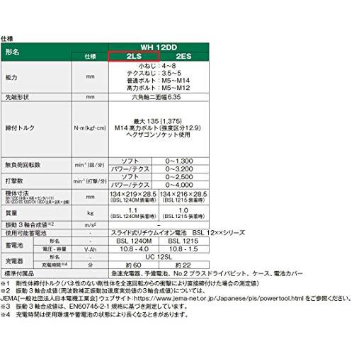 HiKOKI(ハイコーキ) コードレスインパクトドライバ スライド電池4.0Ah 10.8V 急速充電器・ケース付 WH12DD(2LS)｜honki-benri｜03