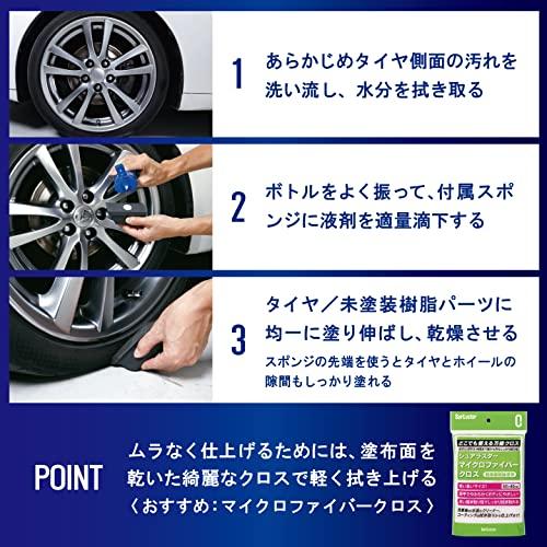 シュアラスター 洗車 タイヤコーティング+R S-89 自然な艶が復活 未塗装樹脂も使用可 スポンジ付き｜honki-benri｜05