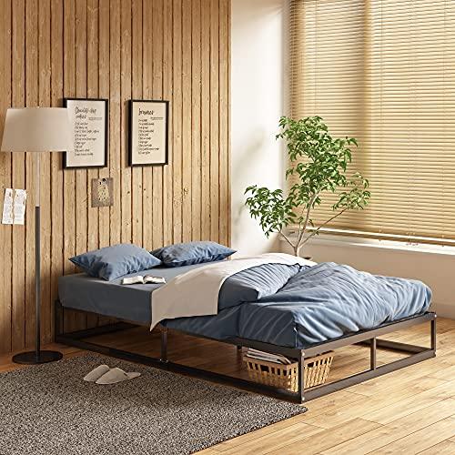 WLIVE ベッドフレーム セミダブル ベッド すのこベッド パイプベッド 木製 頑丈 通気性 耐久性 静音 組み立 スチール フレーム ローベ
