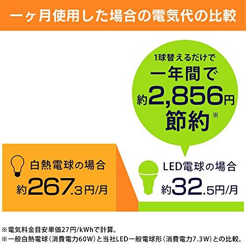 アイリスオーヤマ LED電球 口金直径26mm E26 T形 全方向タイプ 60W形相当 昼白色 LDT7N-G/W-6V1 1)単品｜honki-benri｜09