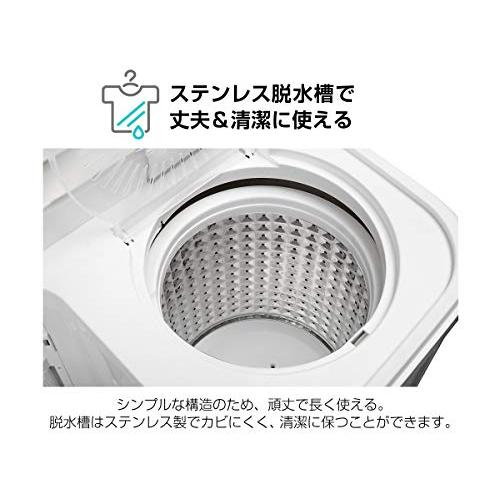 洗濯機 6kg 二層式洗濯機 一人暮らし コンパクト 引越し 単身赴任 新生活 タイマー 2層式 二槽式 給水切替 小型 MAXZEN JW60｜honki-benri｜06