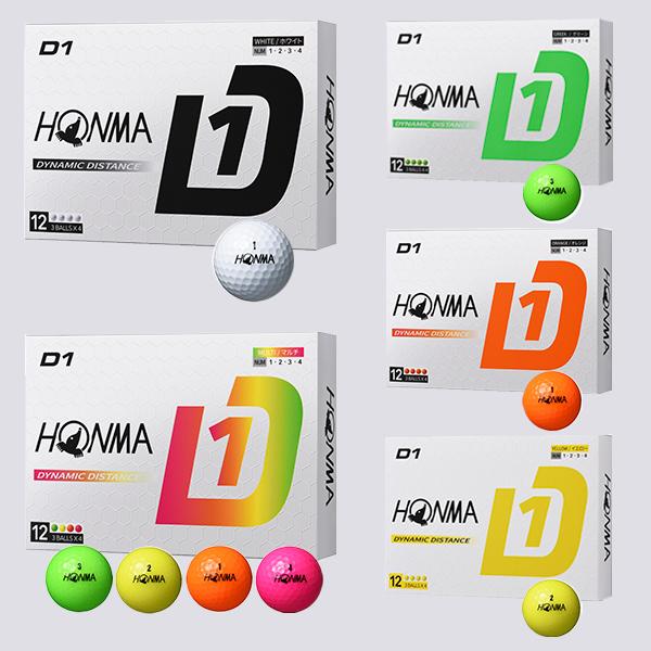 HONMA D1 マルチカラー 9ダース HONMA D1 マルチカラー 9ダース HONMA D1 マルチカラー 9ダース ダース