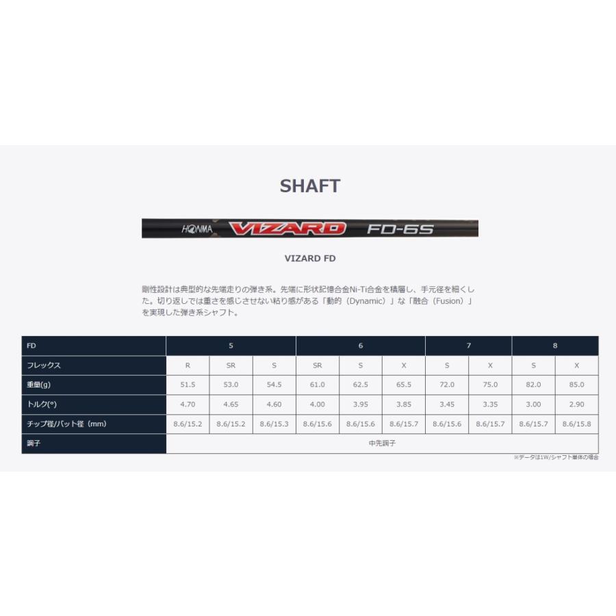 TOUR WORLD 本間ゴルフ シャフト 単品 ドライバー用 VIZARD FD TOUR WORLD 本間ゴルフ シャフト 単品 ドライバー用 VIZARD FD