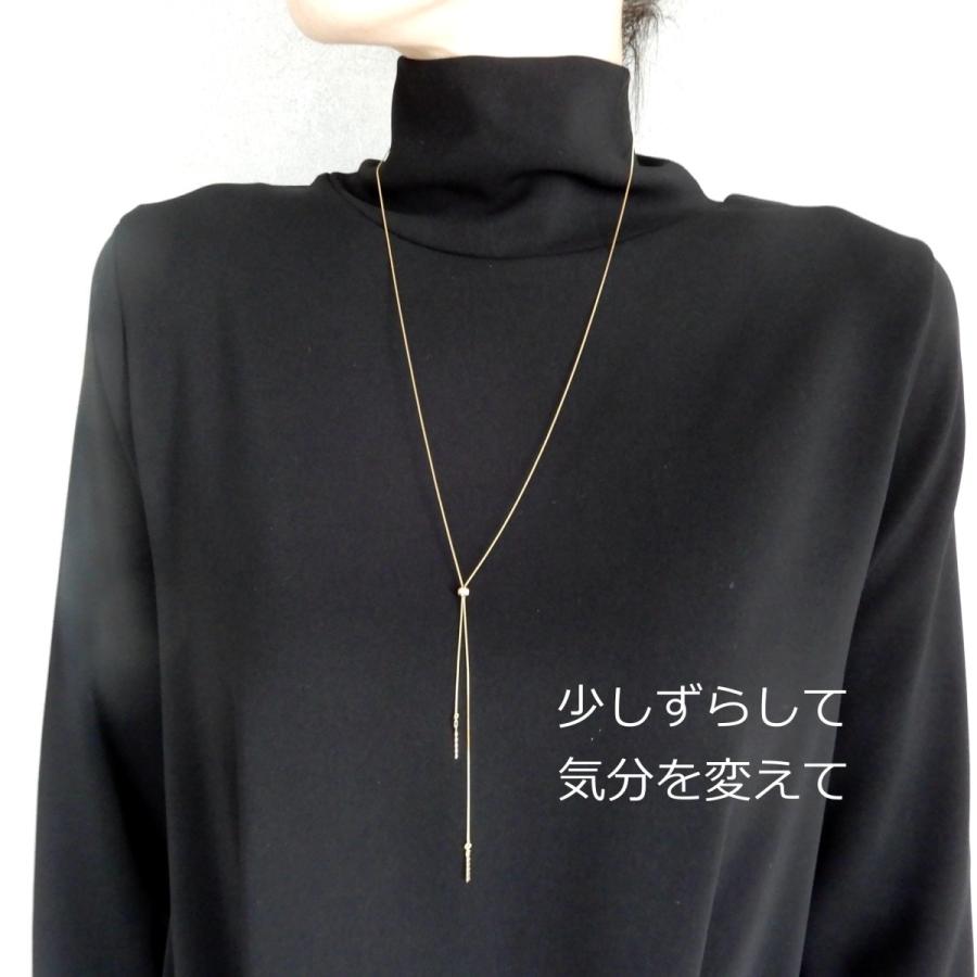 本間宝石] 18金 ネックレス ロング Yネックレス 73cm (日本製 金属