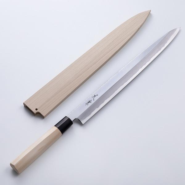 楽天市場】先丸柳刃包丁 9寸（刃渡り270mm）通常鏡面仕上げ 本刃付け