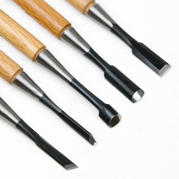 【終了】大工道具 ノミ 鑿 ちょっと長め 5丁セット 細工鑿 5本組 木箱入 鑿 のみ セット : ほんまもん ヤフーショップ
