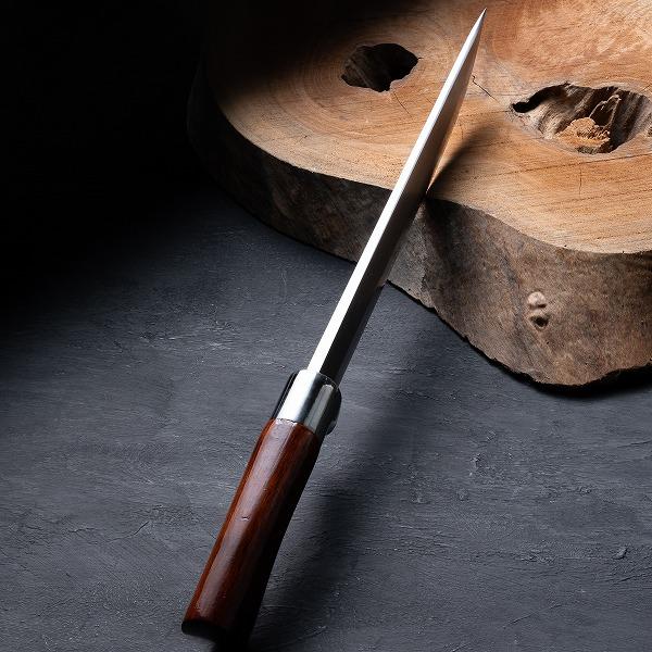 東周作 狩猟用 剣鉈 直刃 8寸青紙鋼 ダマスカス 洋漆仕上 ハンティング