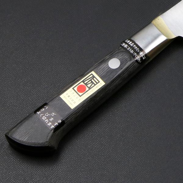 武蔵国光月作 筋引包丁 両刃 270mm 全鋼 真鍮ロウ付け共口金付き 強化