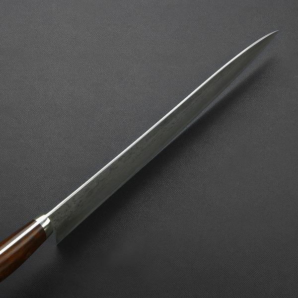 田中誠貴作 牛刀 両刃 270mm 粉末ハイスR2 割込み ステンレス