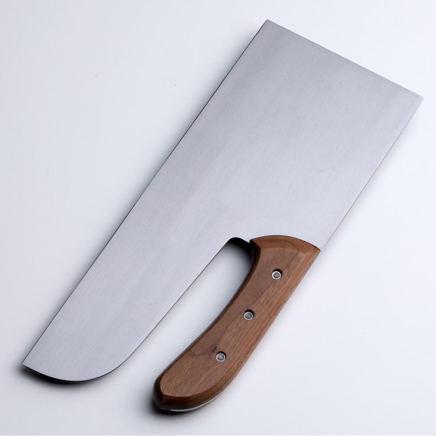 【新品】全鋼　そば切り　麺切り包丁 330mm 麺切包丁 安来白紙鋼 磨き 330mm 木柄 江戸普及型 そば切り包丁