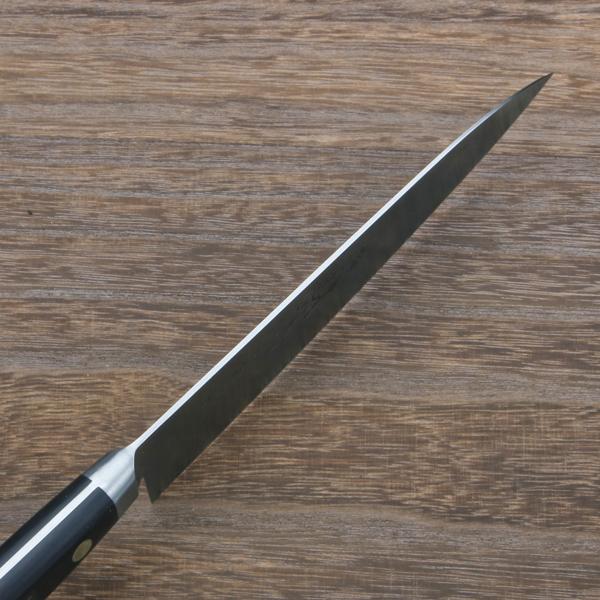 ミソノ 牛刀 両刃 180mm EUカーボン鋼 共口金付き 彫刻入り 黒合板柄 |  | 02