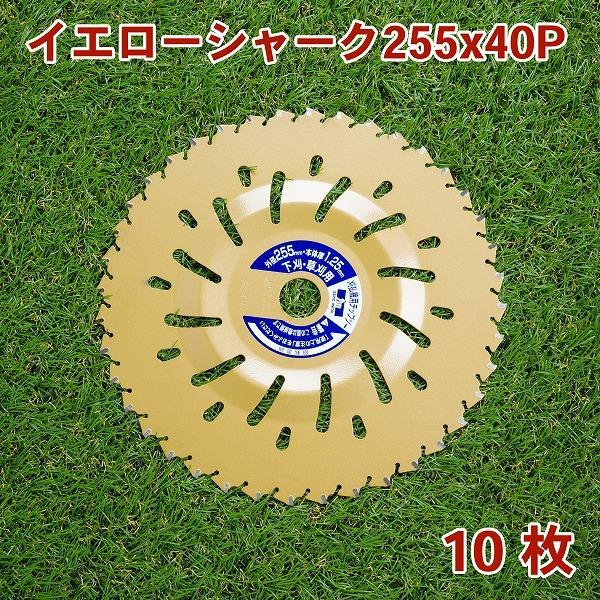 人気絶頂 刈払機 草刈用 チップソー 255 40p イエローシャーク 10枚 巻き付き防止 日本製 草刈り機 刃 ほんまもん ヤフーショップ 通販 Yahoo ショッピング 在庫あり 即納 Www Lequotidien Mr