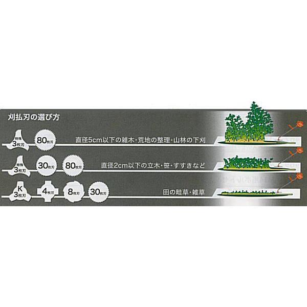 草刈機 刃 SKS-5 80枚刃 黒 255×1.4 刈払機 刈払刃 下刈用