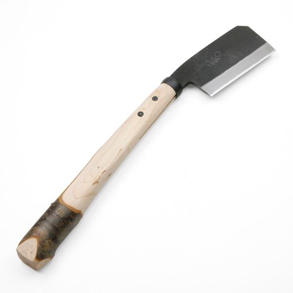 日野浦刃物工房 味方屋作 越後鍛冶鉈 両刃 東型 桜柄 刃当て付き |  | 01