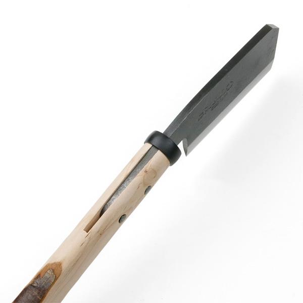 日野浦刃物工房 味方屋作 越後鍛冶鉈 両刃 東型 桜柄 刃当て付き |  | 03