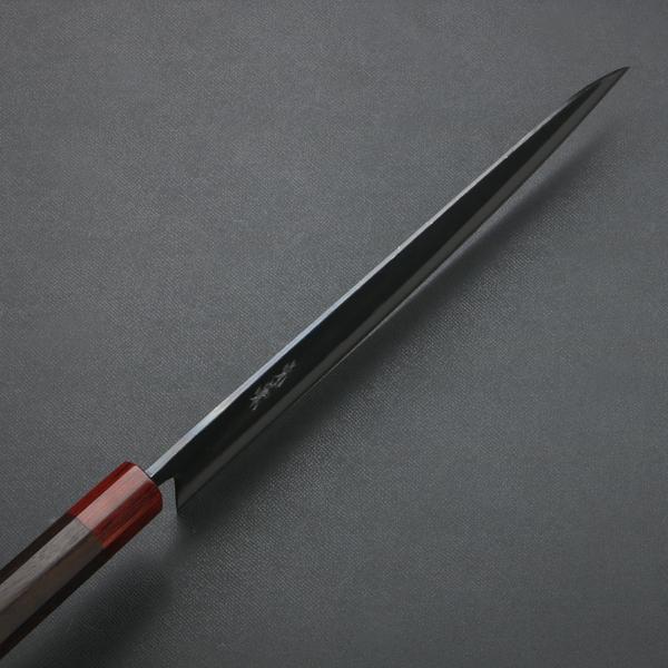 元兼 牛刀 240mm 両刃 青紙スーパー 割込み 黒打ち仕上げ 土佐打ち刃物