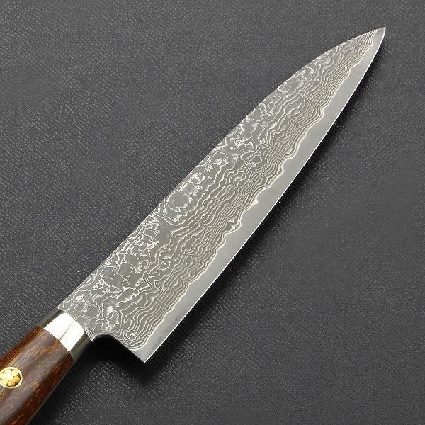 田中誠貴作 ペティナイフ 両刃 135mm 粉末ハイスR2 ダマスカス 田中誠貴作 ペティナイフ 両刃 135mm 粉末ハイスR2 ダマスカス