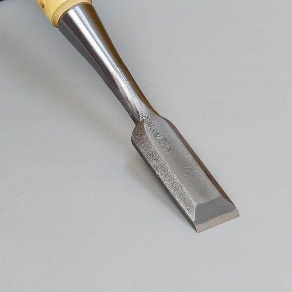 ねずみ 粉末ハイス 追入鑿 21mm グミ柄 播州三木 職人手造り 大工道具