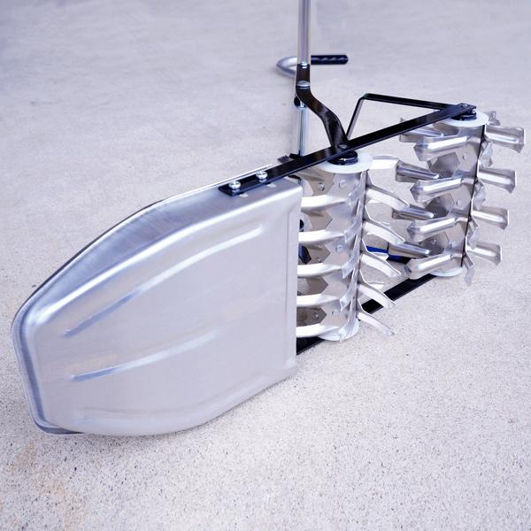 水田中耕除草機 1丁押70 作業幅 約190㎜ アルミ 軽量 除草機手押し式手動 アルミ製 水田中耕除草機 一条押し AS-75 田車 メーカー直送大型