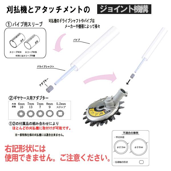 スーパーカルマー プロ PRO ASK-V23 アイデック 草刈機 刈払機用 アタッチメント キワ刈り 石飛防止｜honmamon｜02