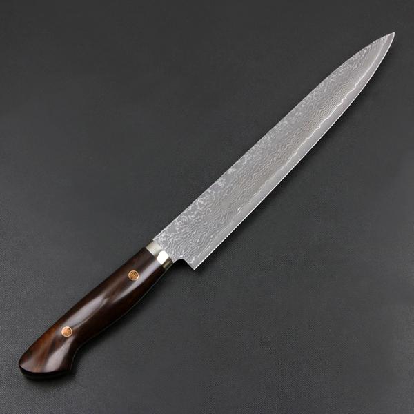 筋引360mm SG2 両刃　ダマスカス 71層 田中誠貴作 筋引包丁 両刃 240mm 粉末ハイスR2 割込み ステンレス
