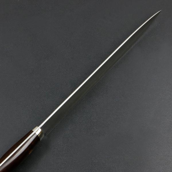 田中誠貴作 筋引包丁 両刃 240mm 粉末ハイスR2 割込み ステンレス