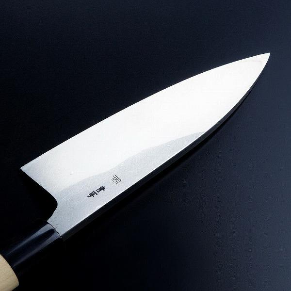 名入れ無料 出刃包丁 片刃 165mm 青紙2号 付け鋼 ダマスカス模様 日本