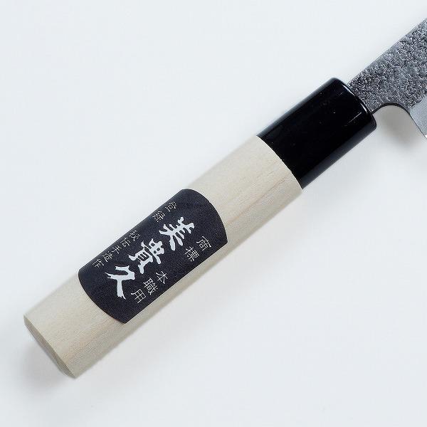 美貴久 万能包丁 片刃 120mm白紙2号 鋼付 槌目仕上げ 日本製 |  | 05