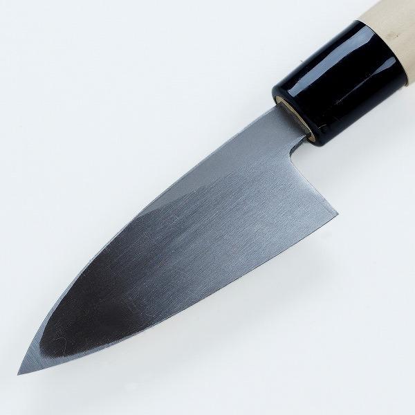美貴久 小出刃包丁 片刃 90mm 白紙2号 鋼付 槌目仕上げ 日本製