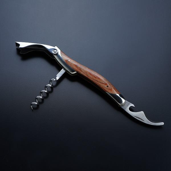 名入れ可能 ATHRO アスロ ソムリエナイフ ナチュラルウッド ステンレス  