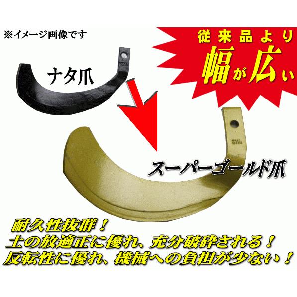 ヤンマー 耕運機 爪 スーパーゴールド爪 62-01 30本組 トラクター