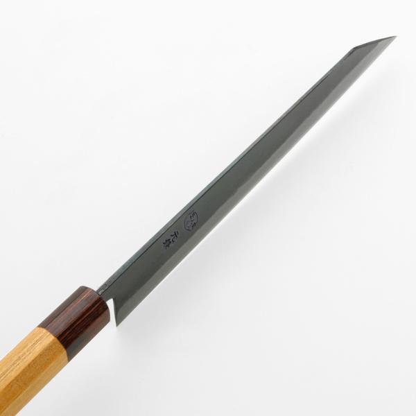 元兼 切付型 和牛刀 210mm 両刃 青紙1号 割込み 黒打ち仕上げ 切付 包丁 ケヤキ柄 木箱入り 包丁 土佐打ち刃物 極上品の画像