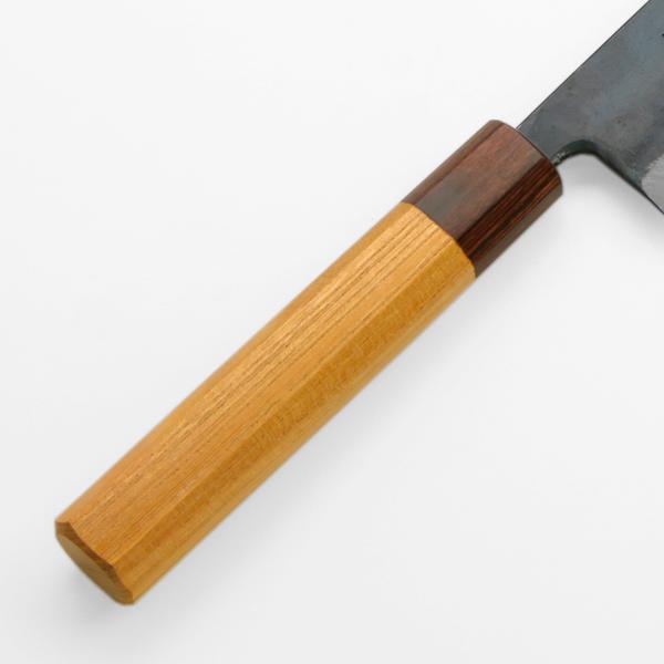 元兼 切付型 和牛刀 210mm 両刃 青紙1号 割込み 黒打ち仕上げ 切付 包丁 ケヤキ柄 木箱入り 包丁 土佐打ち刃物 極上品の画像