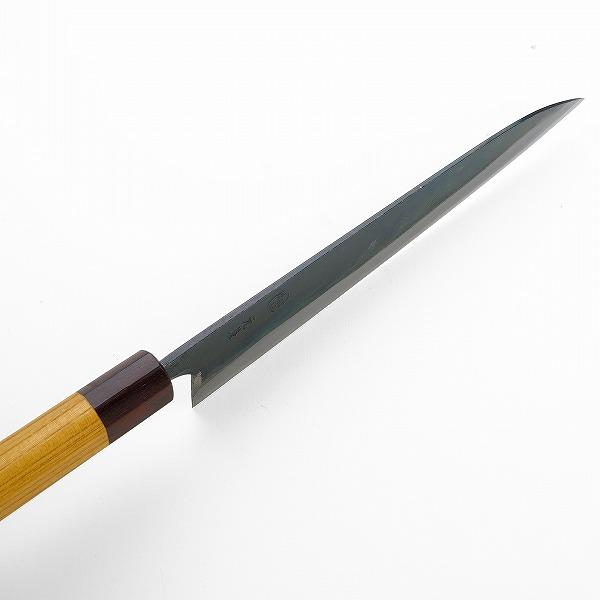 元兼 牛刀 210mm 両刃 青紙1号 割込み 黒打ち仕上げ ケヤキ柄 木箱入り