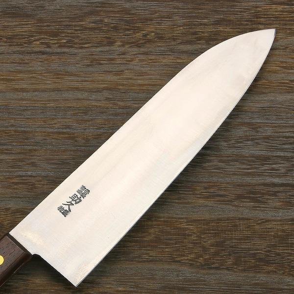紋三郎　切付　牛刀　240mm 包丁　全鋼　洋包丁　特製　研ぎ済 源 助久 牛刀 240mm 巾広 SK鋼 ローズ柄 : ほんまもん ヤフーショップ