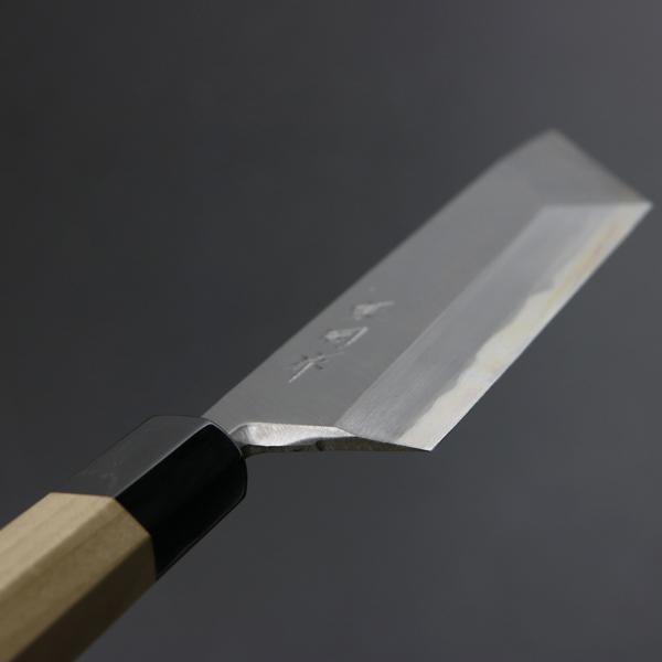 東周作 鰻裂き包丁 片刃 180mm 江戸裂き 関東型 青紙2号 付け鋼 磨き