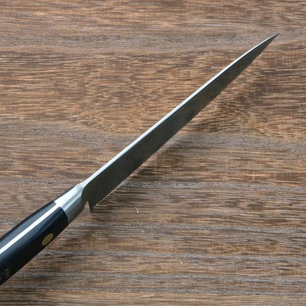 ミソノ ペティナイフ 両刃 120mm EUカーボン鋼 共口金付き 黒合板柄