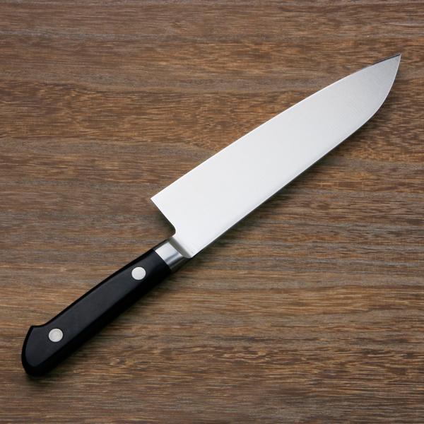 ミソノ 三徳 両刃 180mm ステンレス モリブデン鋼 共口金付き 黒合板