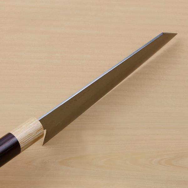 三寿ゞ作 和牛刀 両刃 180mm 切付型 V金10号 ステンレス割込み 紫檀丸柄_2