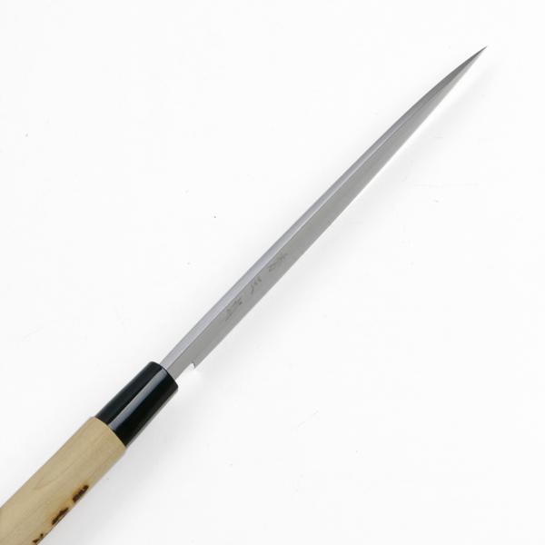 堺秀三郎 柳刃包丁 片刃 180mm 霞研ぎの画像